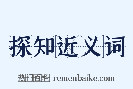探知近义词是什么意思的图片